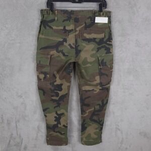 RE/DONE Originals Cargo Pants Womens 29 Green Camouflage Tapered Made USA Army
